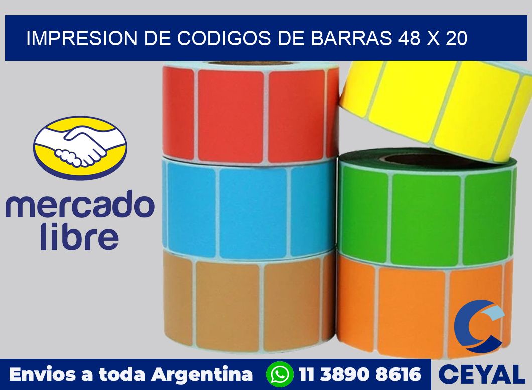 impresion de codigos de barras 48 x 20