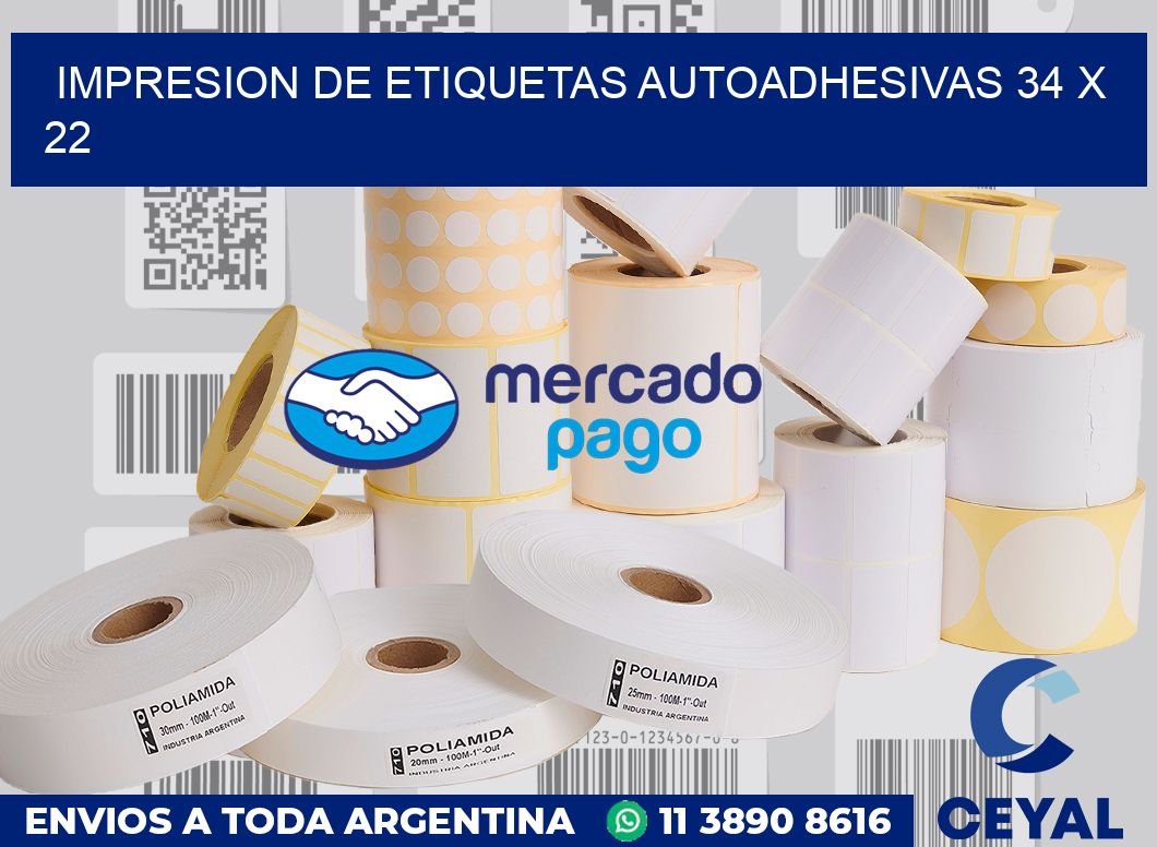 impresion de etiquetas autoadhesivas 34 x 22