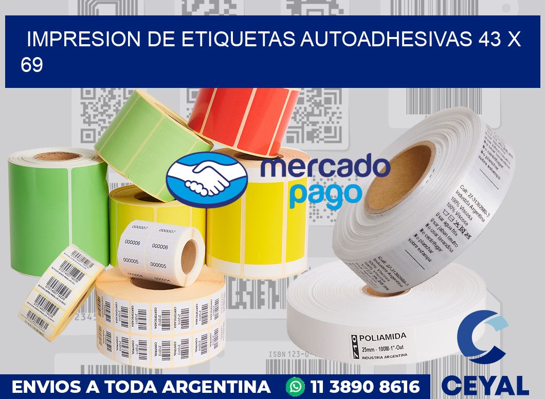 impresion de etiquetas autoadhesivas 43 x 69