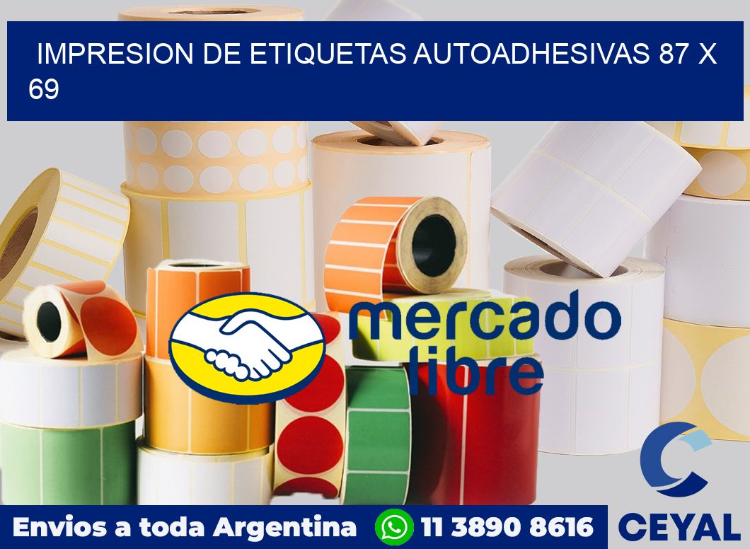 impresion de etiquetas autoadhesivas 87 x 69