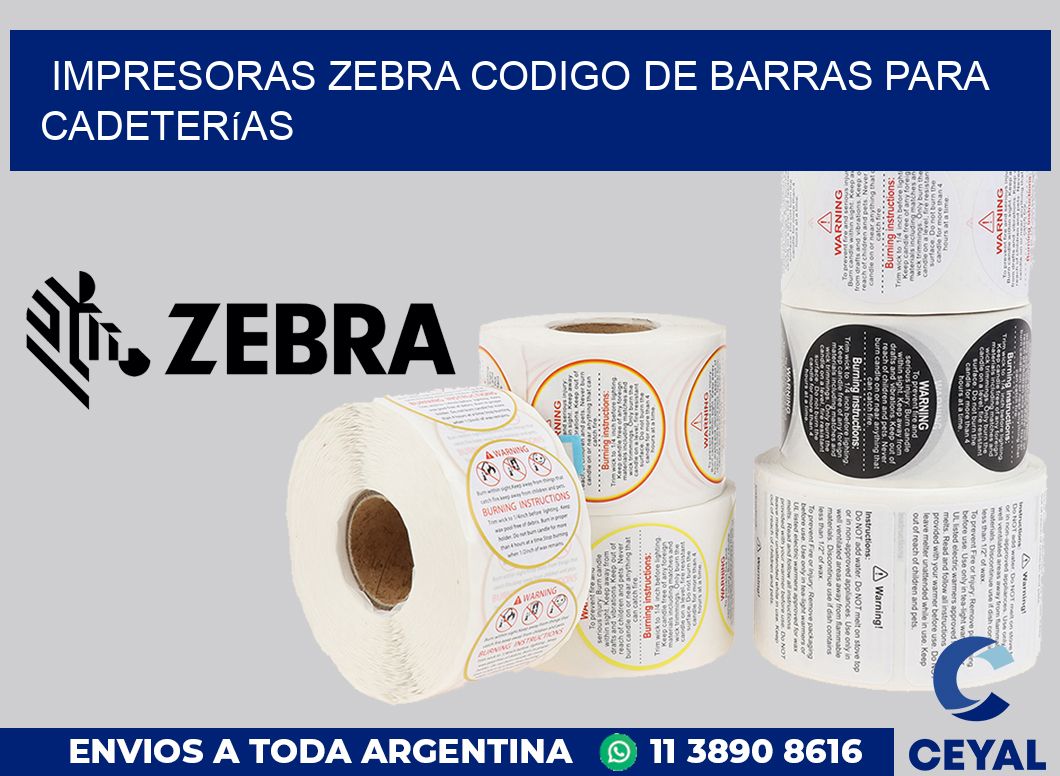 impresoras zebra codigo de barras para Cadeterías