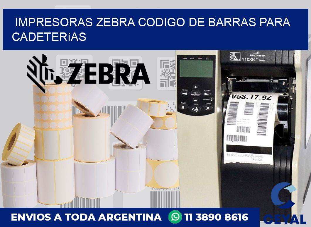 impresoras zebra codigo de barras para Cadeterías