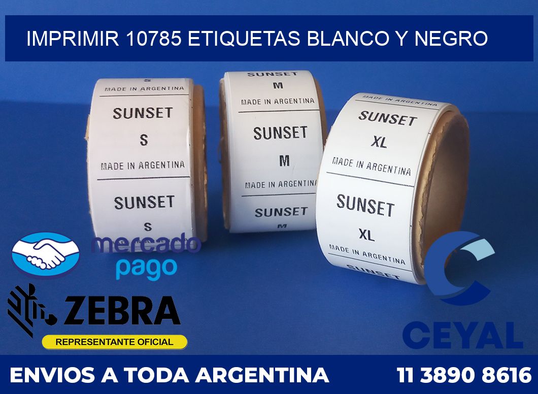 imprimir 10785 etiquetas blanco y negro
