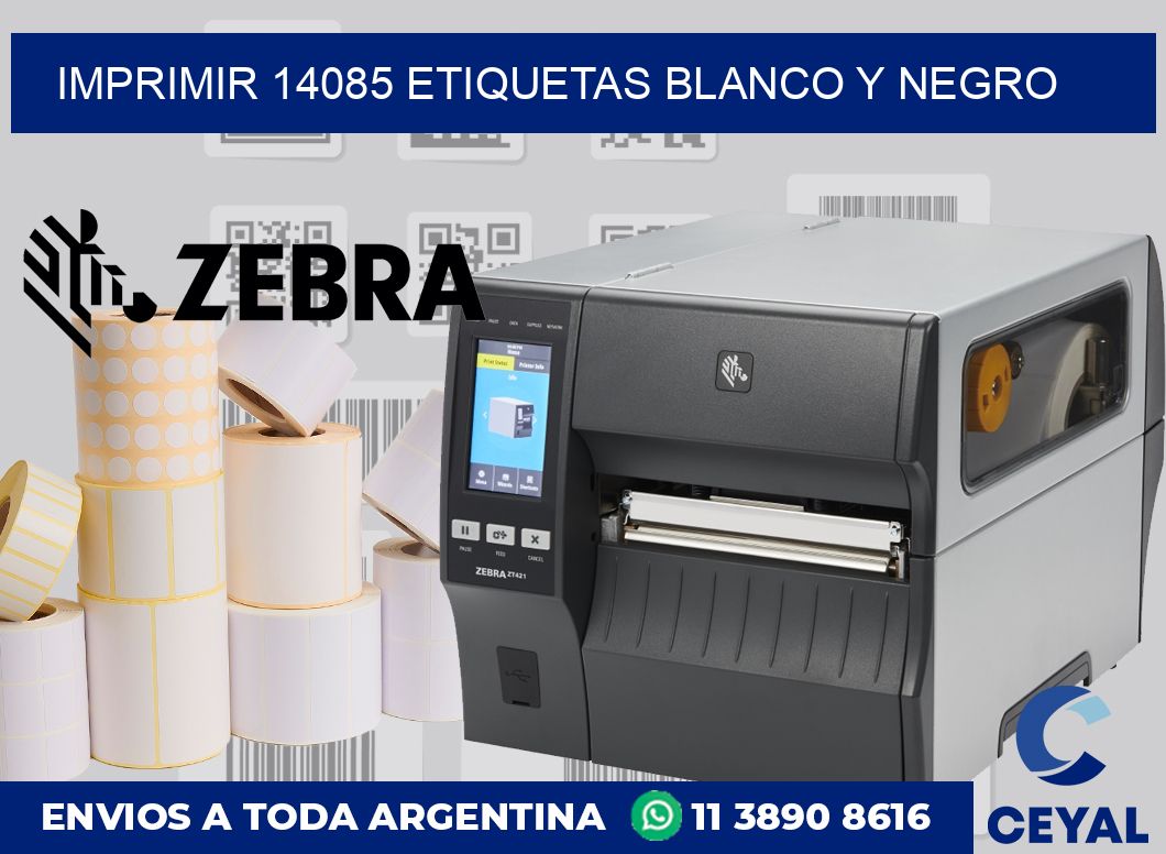 imprimir 14085 etiquetas blanco y negro
