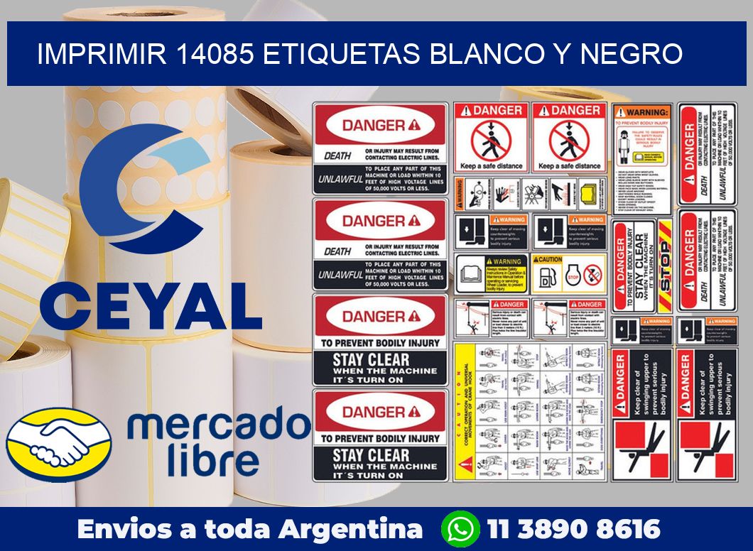 imprimir 14085 etiquetas blanco y negro