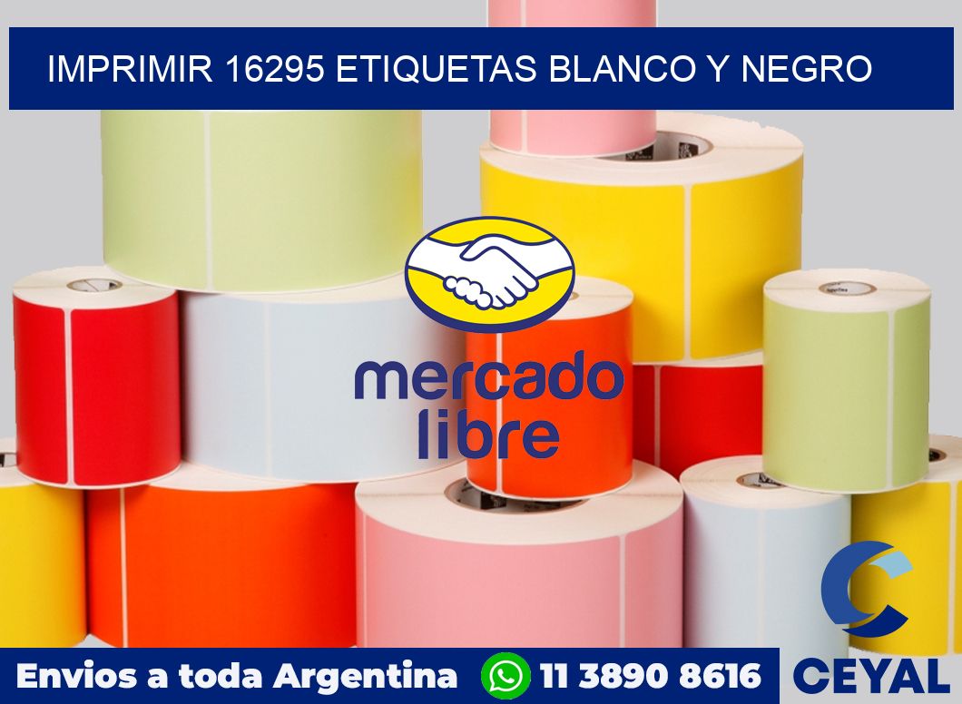 imprimir 16295 etiquetas blanco y negro