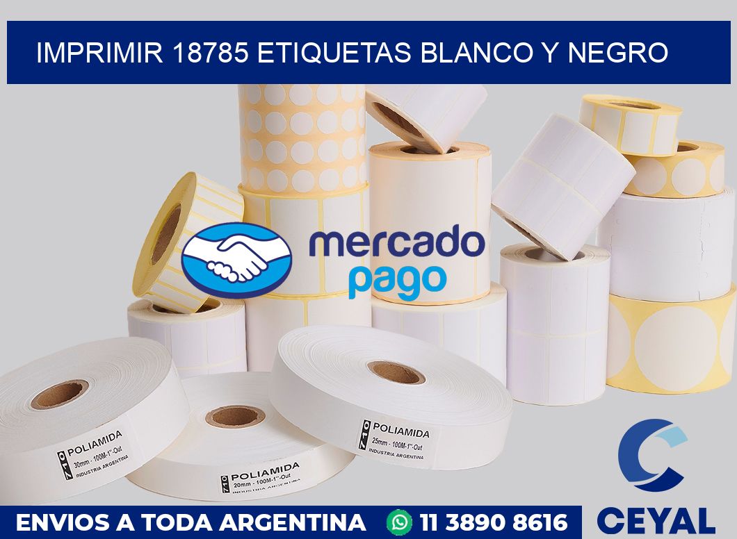 imprimir 18785 etiquetas blanco y negro