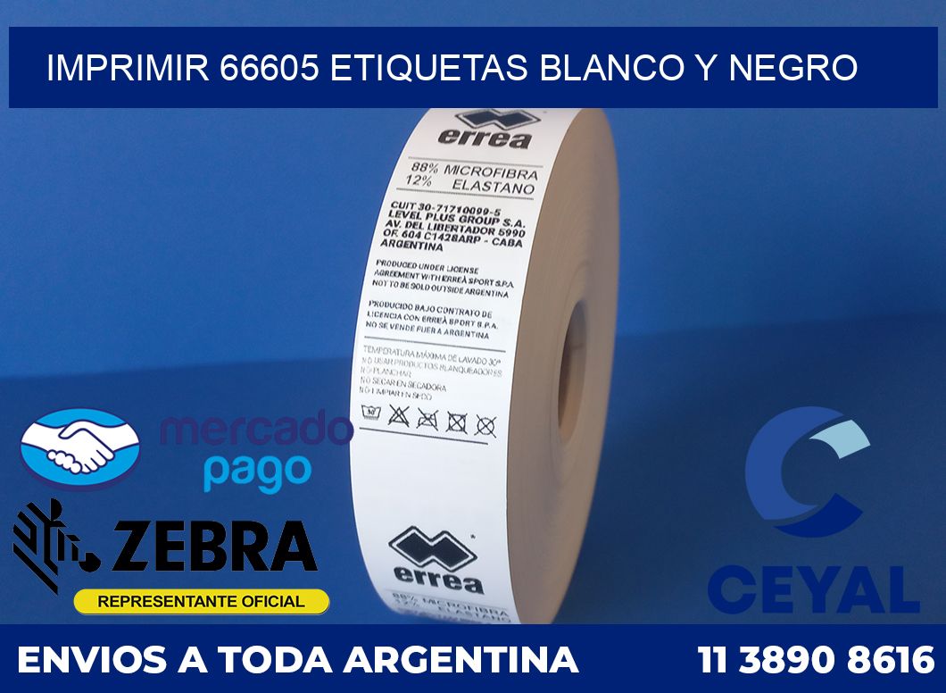imprimir 66605 etiquetas blanco y negro