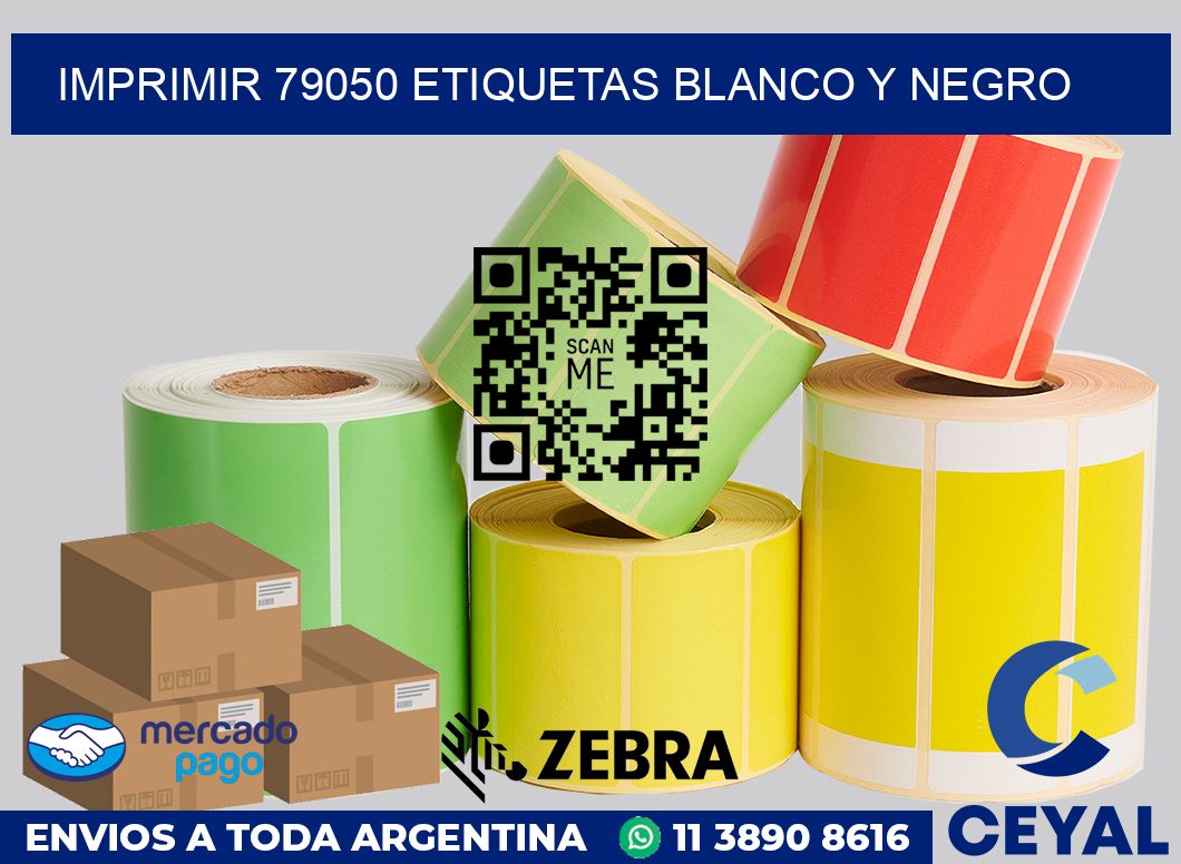imprimir 79050 etiquetas blanco y negro