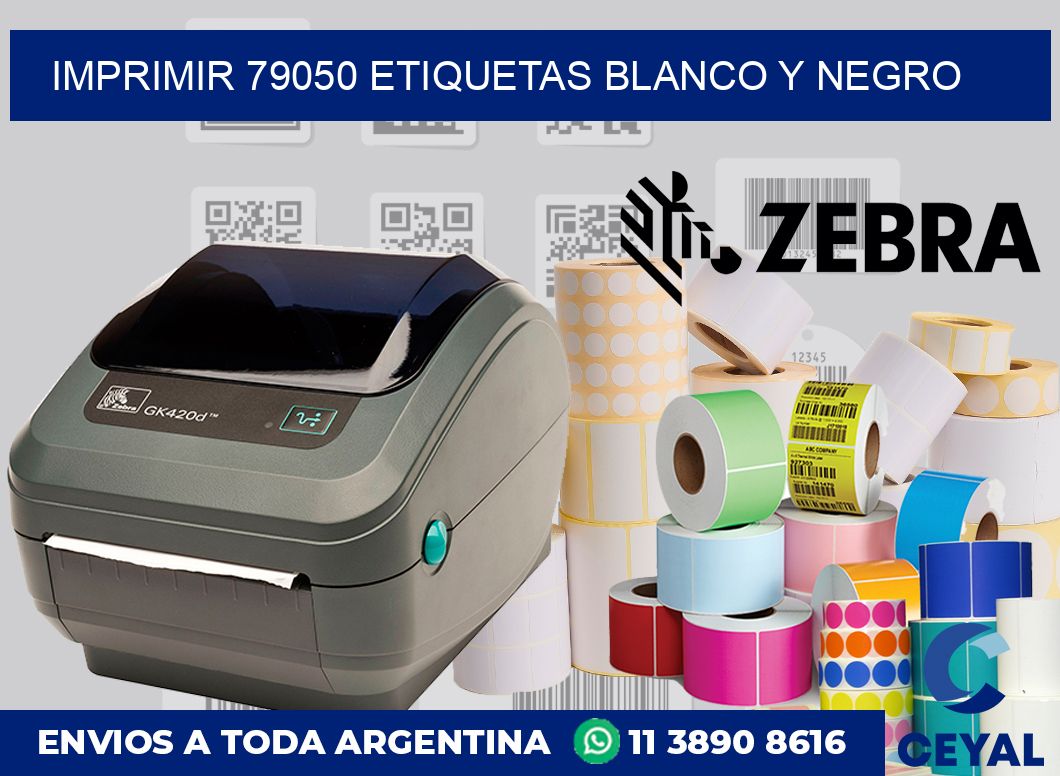 imprimir 79050 etiquetas blanco y negro