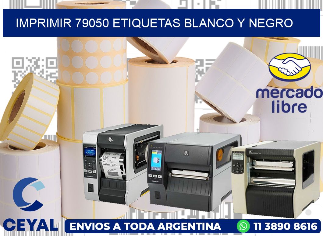 imprimir 79050 etiquetas blanco y negro