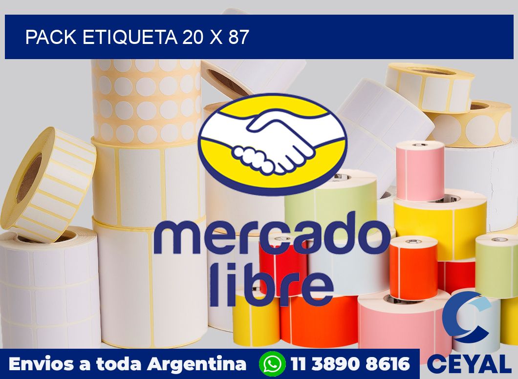 pack etiqueta 20 x 87