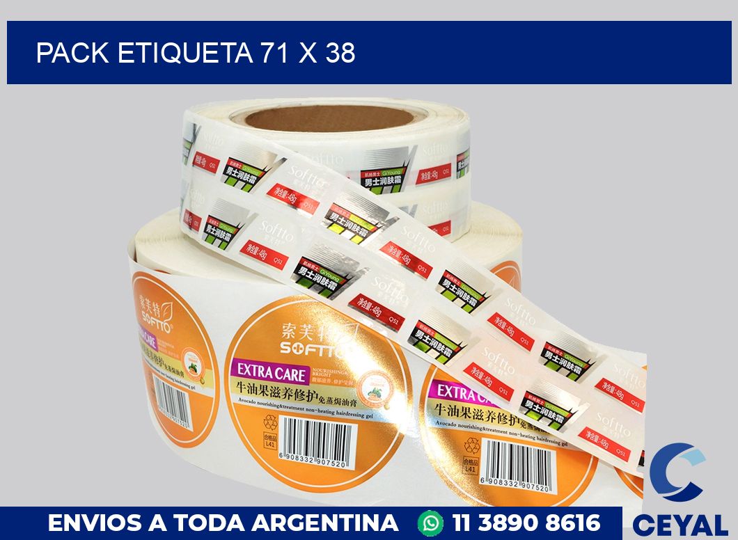 pack etiqueta 71 x 38