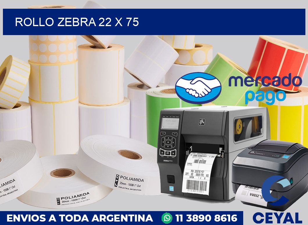rollo zebra 22 x 75