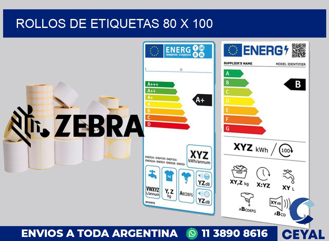 rollos de etiquetas 80 x 100