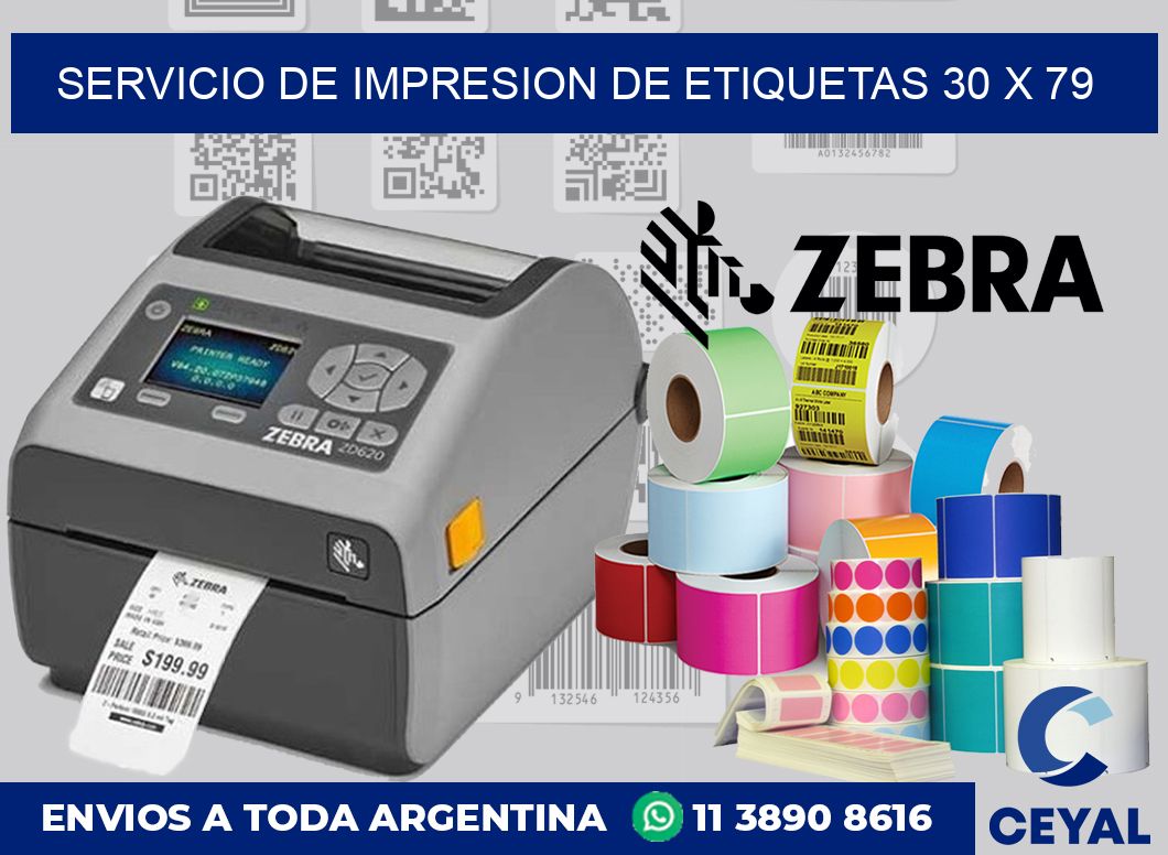 servicio de impresion de etiquetas 30 x 79