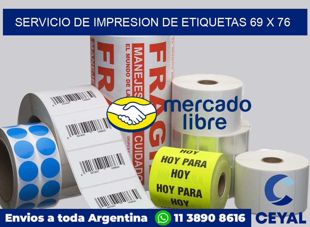 servicio de impresion de etiquetas 69 x 76