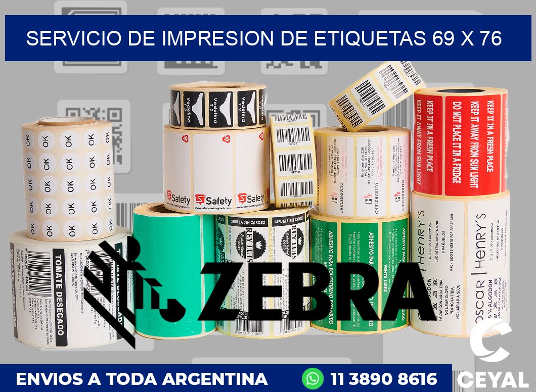servicio de impresion de etiquetas 69 x 76