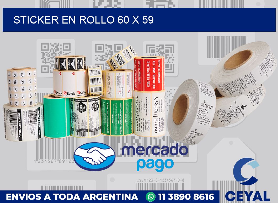 sticker en rollo 60 x 59