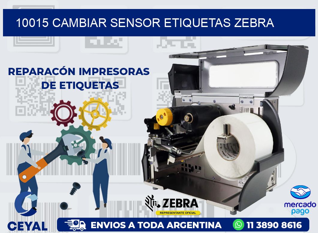 10015 CAMBIAR SENSOR ETIQUETAS ZEBRA