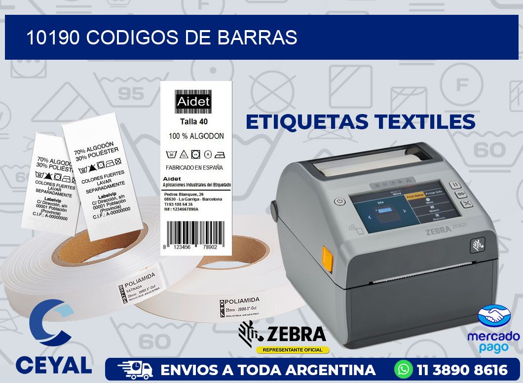 10190 CODIGOS DE BARRAS