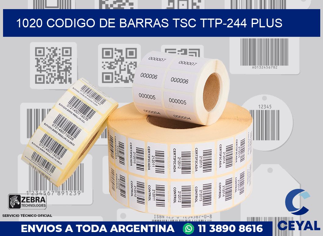 1020 CODIGO DE BARRAS TSC TTP-244 PLUS