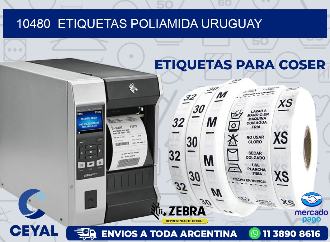 10480 ETIQUETAS POLIAMIDA URUGUAY