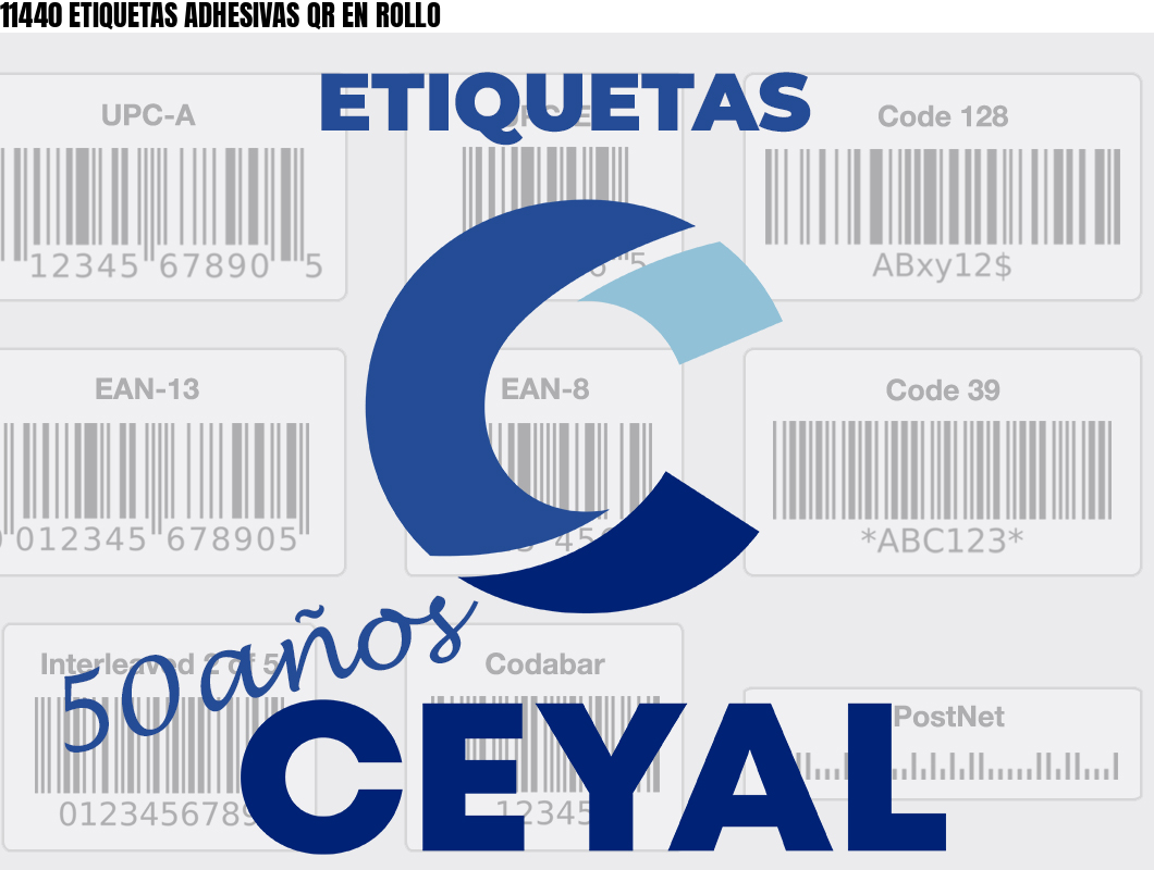 11440 ETIQUETAS ADHESIVAS QR EN ROLLO