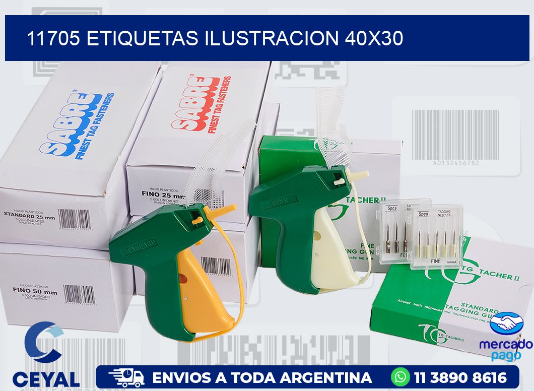 11705 ETIQUETAS ILUSTRACION 40X30