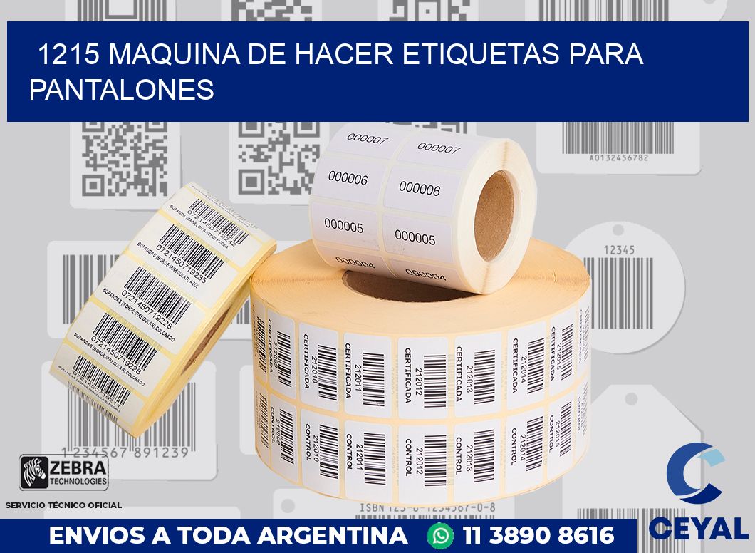 1215 MAQUINA DE HACER ETIQUETAS PARA PANTALONES