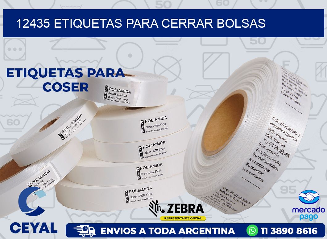 12435 ETIQUETAS PARA CERRAR BOLSAS
