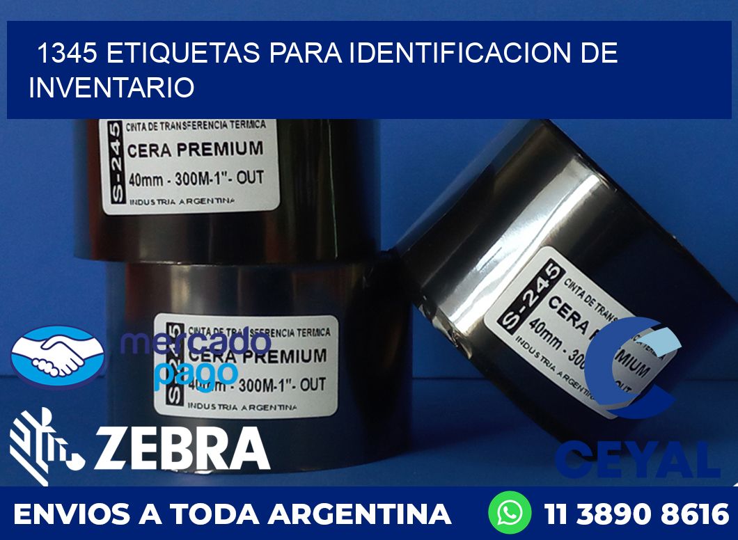 1345 ETIQUETAS PARA IDENTIFICACION DE INVENTARIO