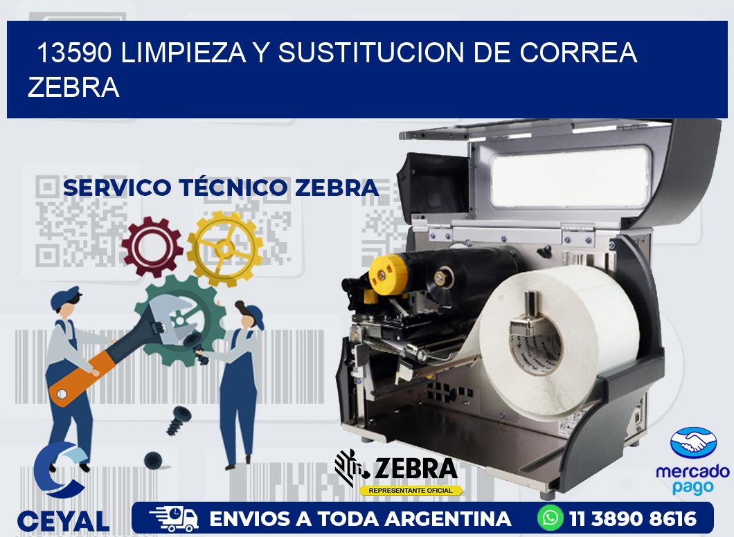 13590 LIMPIEZA Y SUSTITUCION DE CORREA ZEBRA
