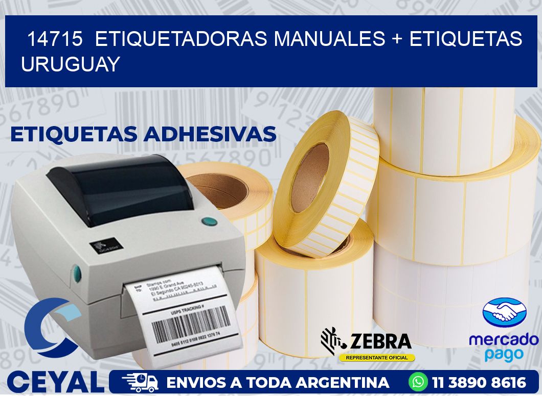 14715  ETIQUETADORAS MANUALES + ETIQUETAS URUGUAY