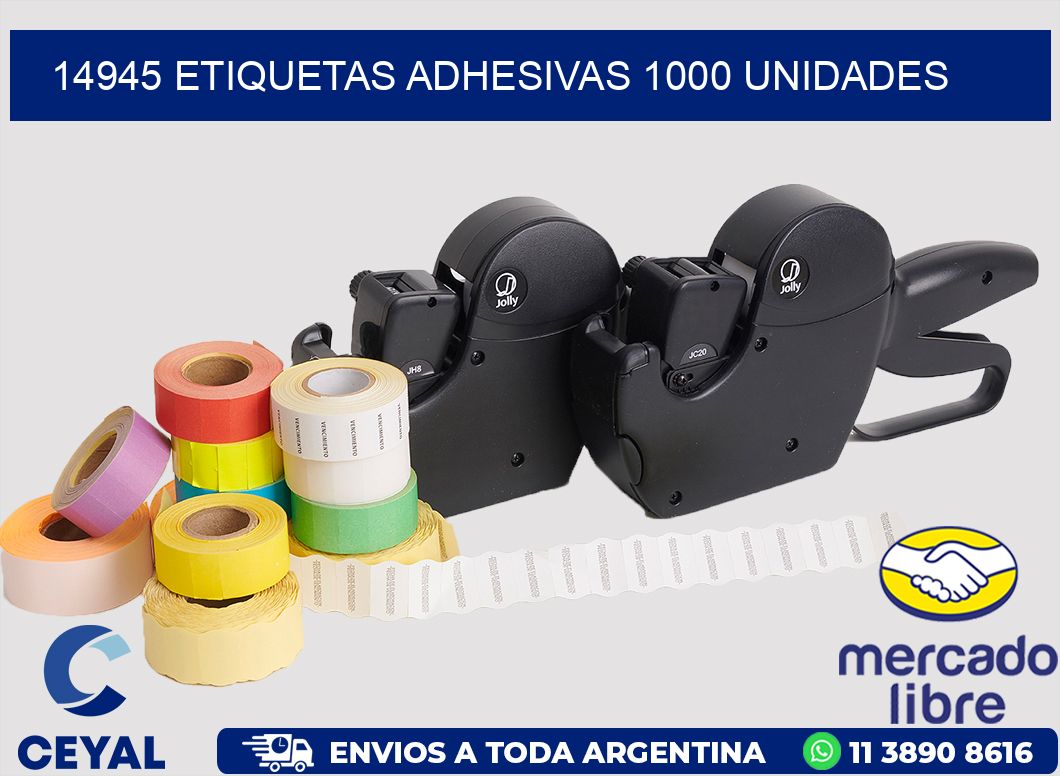 14945 ETIQUETAS ADHESIVAS 1000 UNIDADES