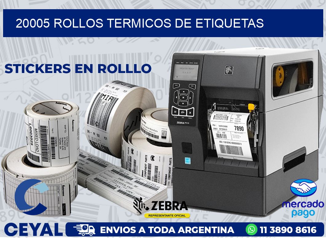 20005 ROLLOS TERMICOS DE ETIQUETAS