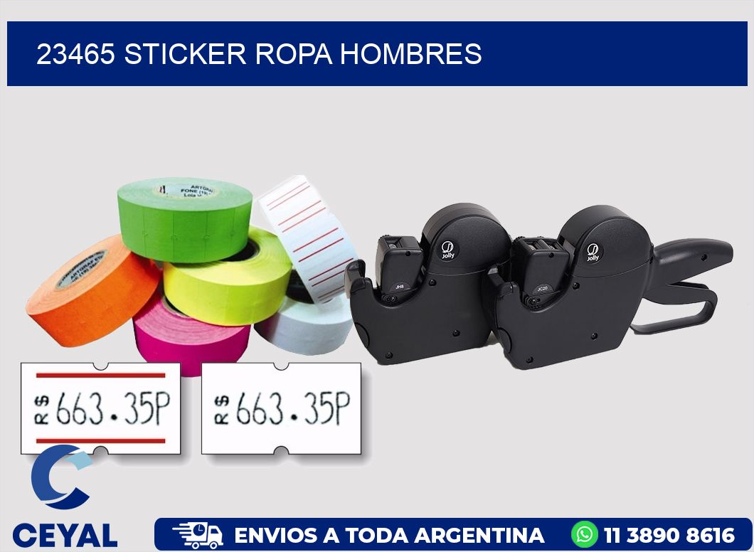 23465 STICKER ROPA HOMBRES