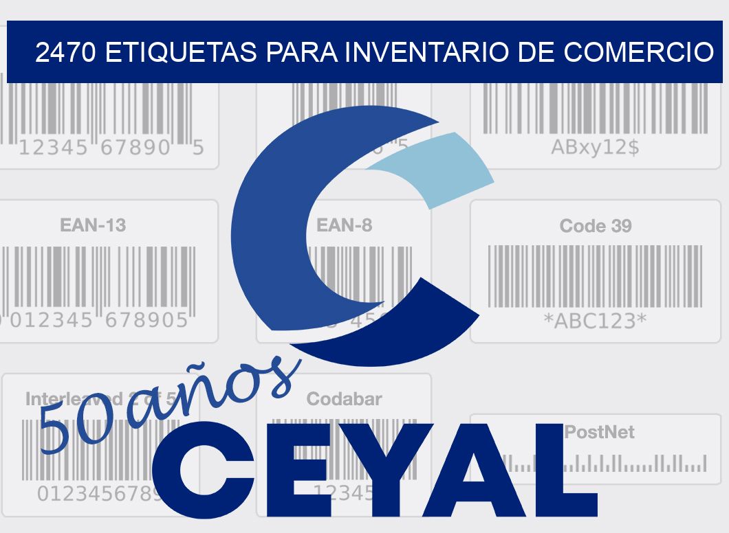 2470 ETIQUETAS PARA INVENTARIO DE COMERCIO