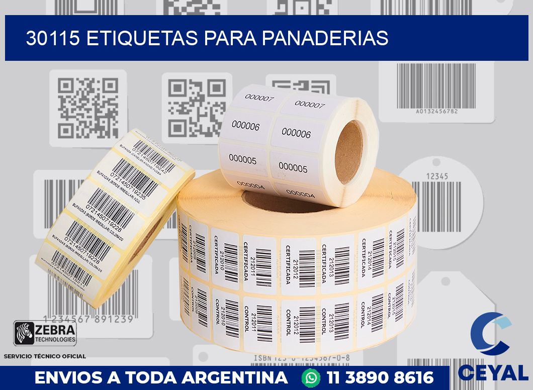 30115 ETIQUETAS PARA PANADERIAS