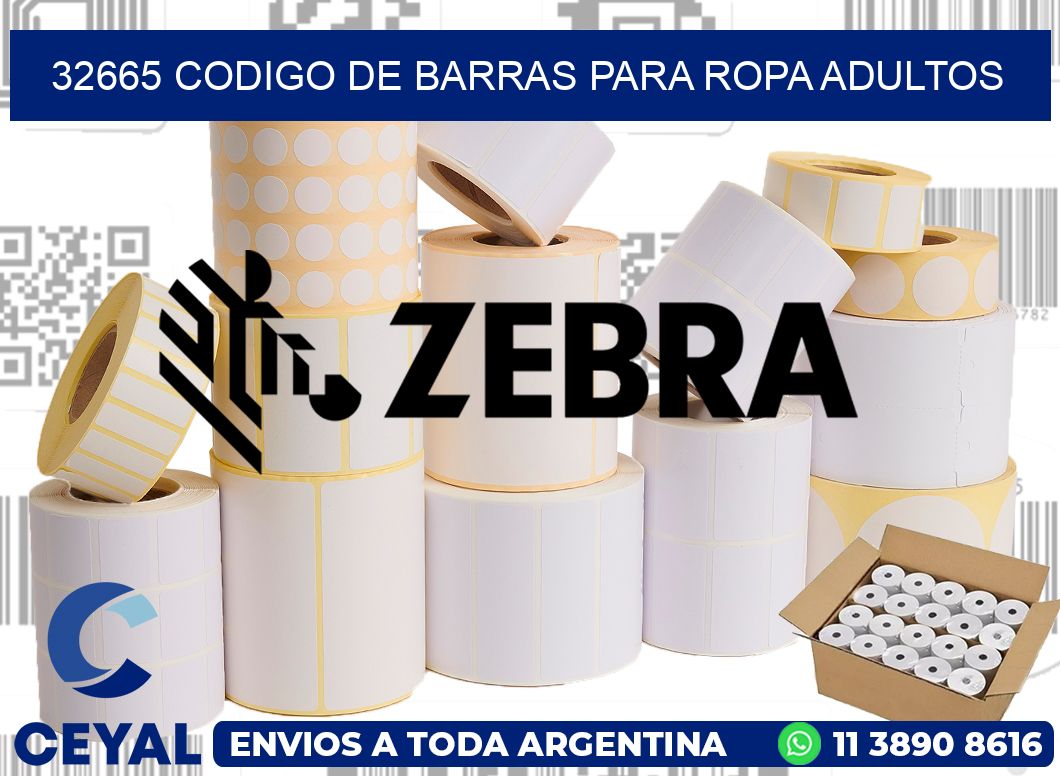 32665 CODIGO DE BARRAS PARA ROPA ADULTOS