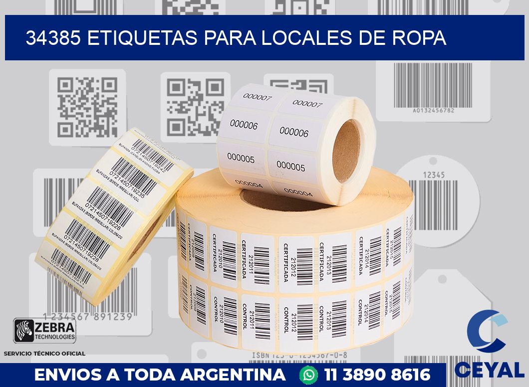34385 ETIQUETAS PARA LOCALES DE ROPA