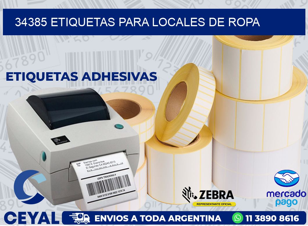34385 ETIQUETAS PARA LOCALES DE ROPA