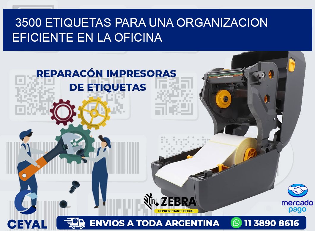 3500 ETIQUETAS PARA UNA ORGANIZACION EFICIENTE EN LA OFICINA