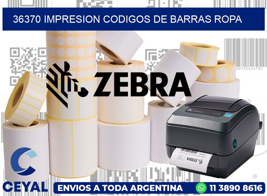 36370 IMPRESION CODIGOS DE BARRAS ROPA