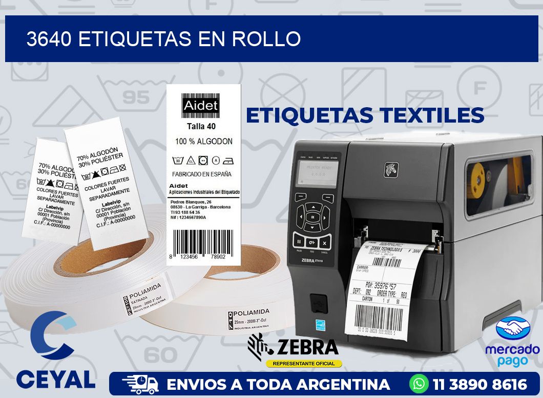 3640 ETIQUETAS EN ROLLO