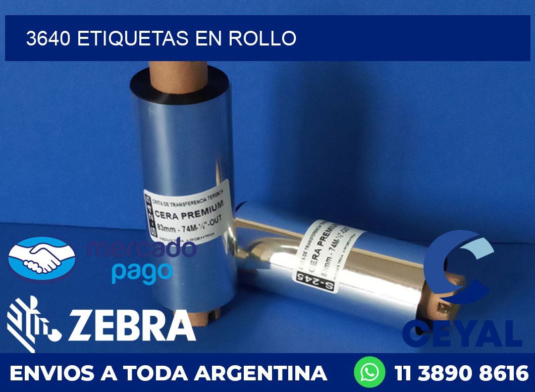 3640 ETIQUETAS EN ROLLO