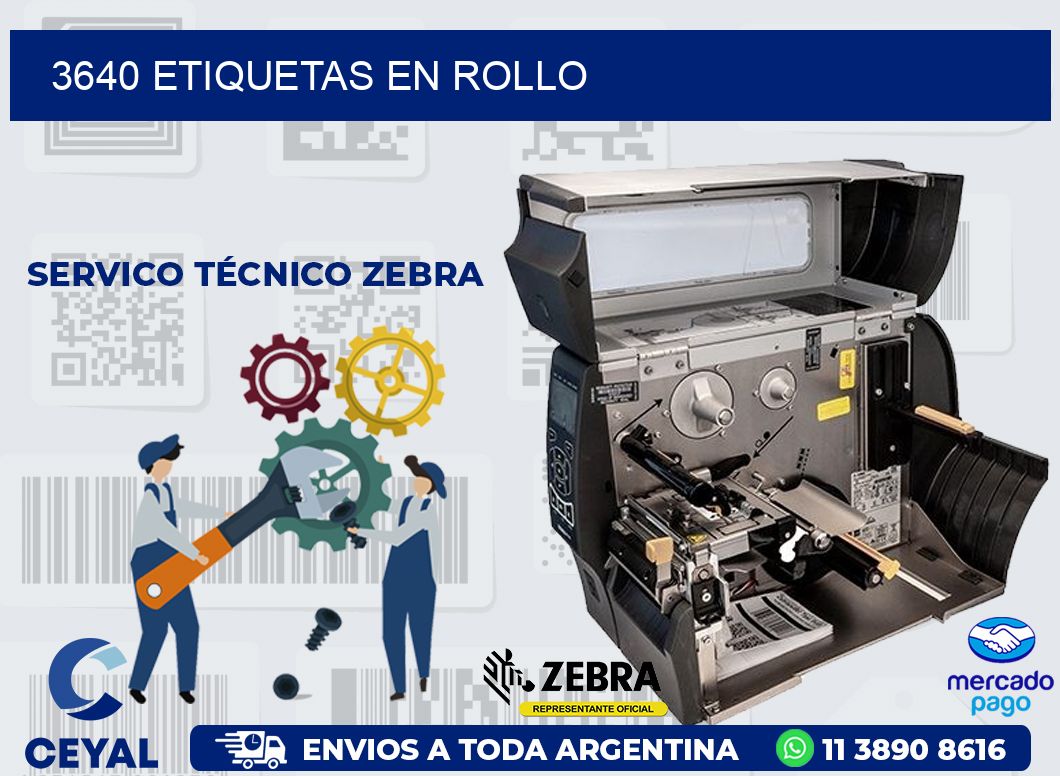 3640 ETIQUETAS EN ROLLO