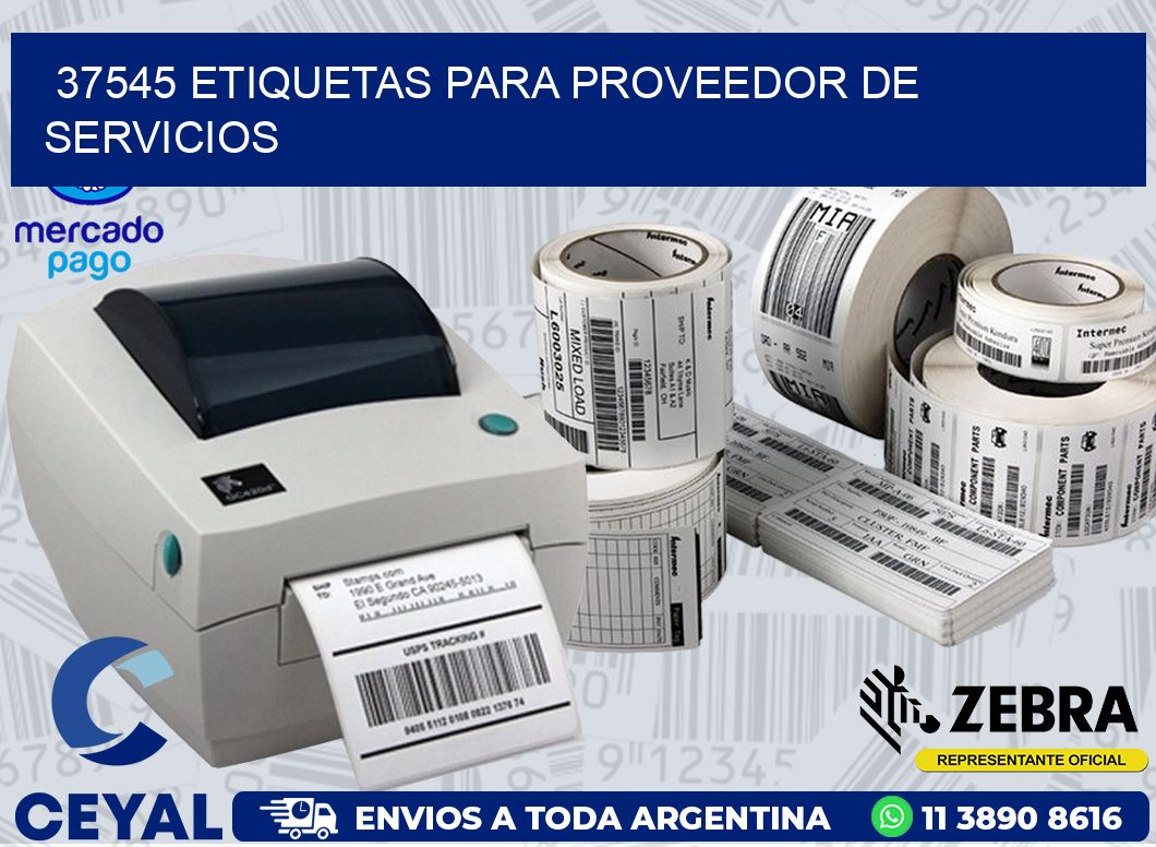 37545 ETIQUETAS PARA PROVEEDOR DE SERVICIOS