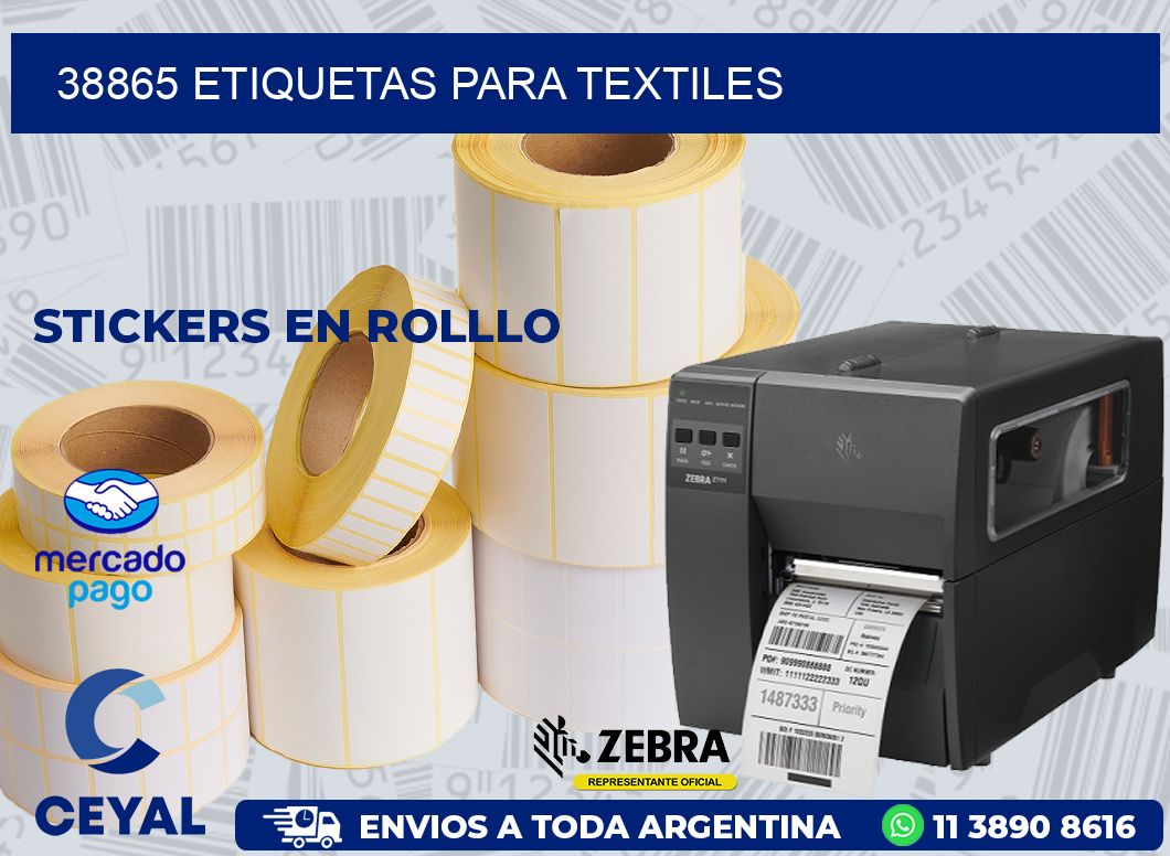 38865 ETIQUETAS PARA TEXTILES