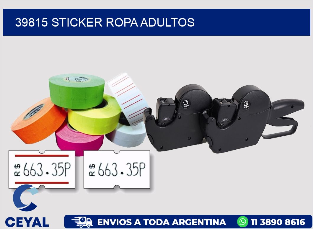 39815 STICKER ROPA ADULTOS